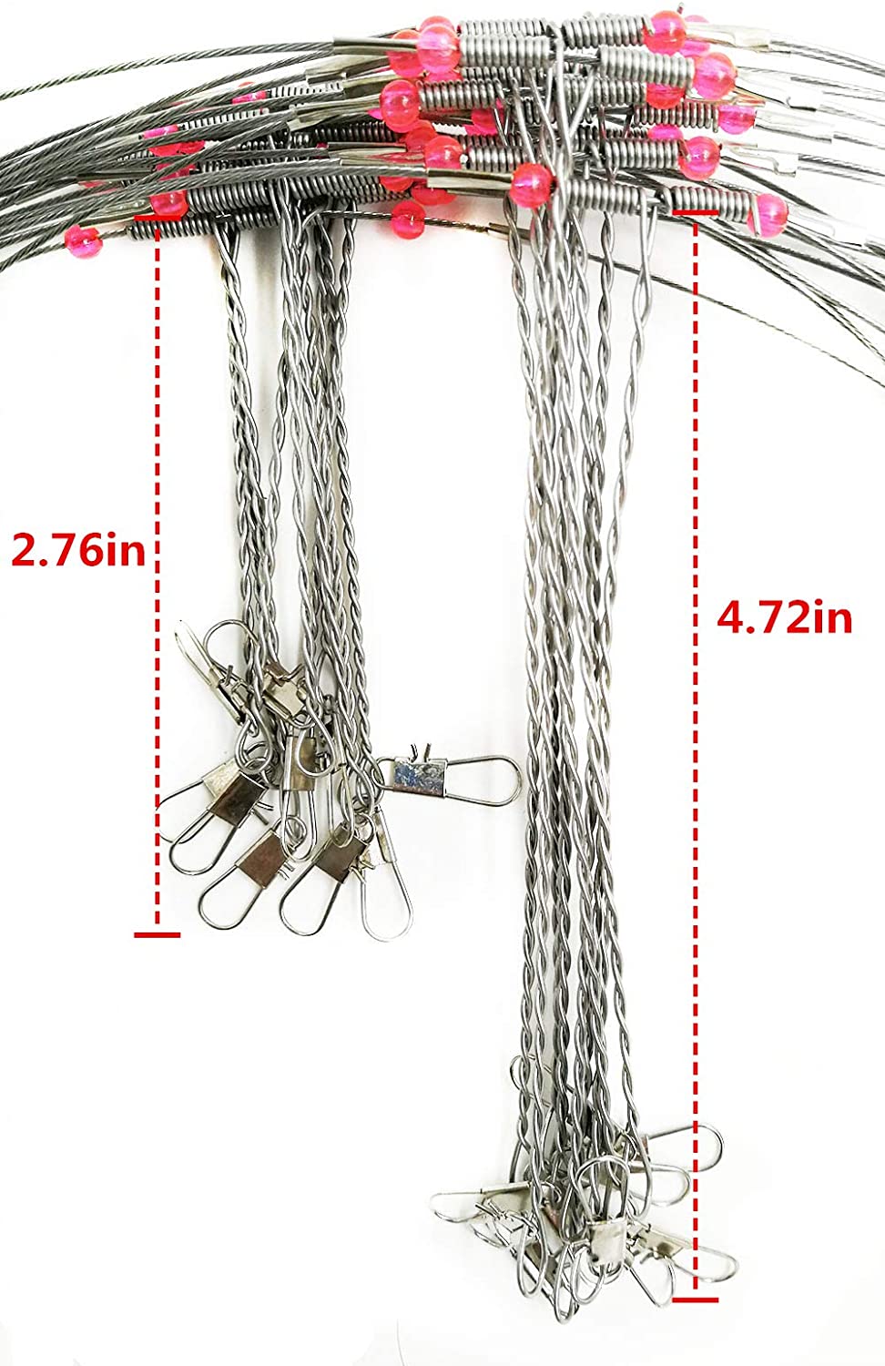 Double Arms Saltwater Stainless Steel Wire with Swivels Fishing Tackle Wire Leaders Rig Alt